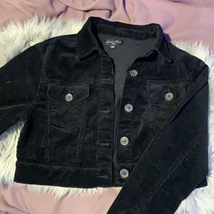 black corduroy cropped jacket